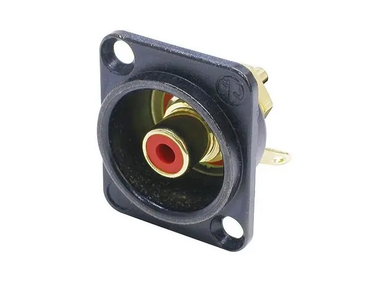 Neutrik NF2DB2 phono ch. rød isolert 